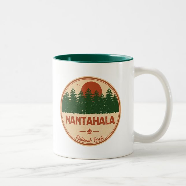 Caneca De Café Em Dois Tons Floresta Nacional Nantahala (Direita)