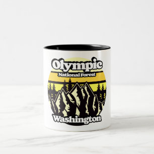 Caneca De Café Em Dois Tons Floresta Nacional olimpiadas, Washington