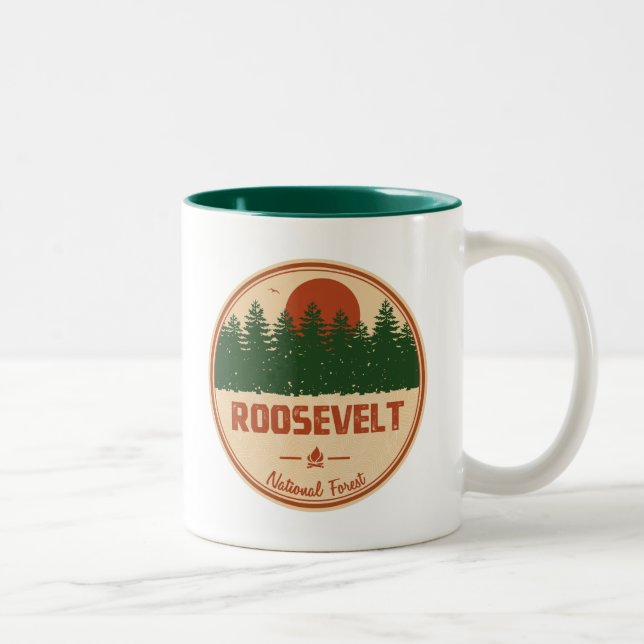 Caneca De Café Em Dois Tons Floresta Nacional Roosevelt (Direita)