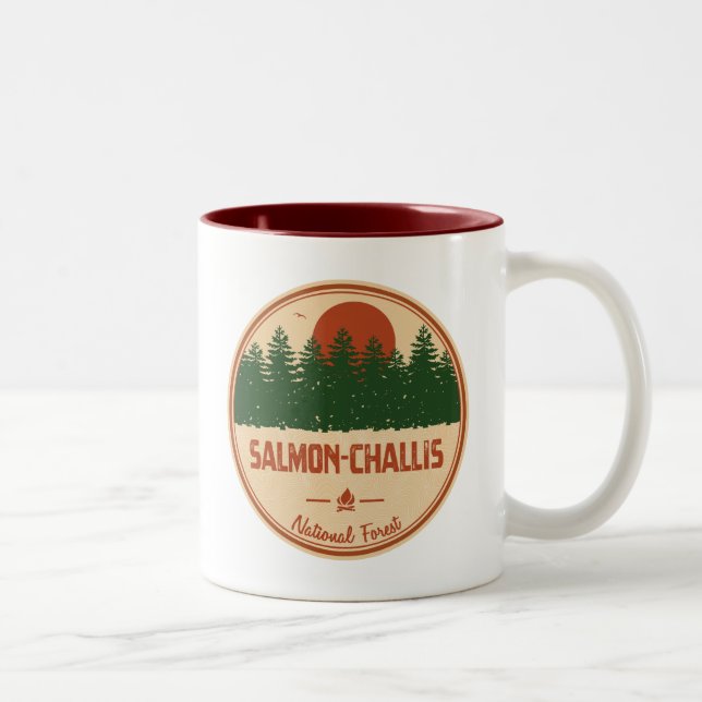 Caneca De Café Em Dois Tons Floresta Nacional Salmon-Challis (Direita)