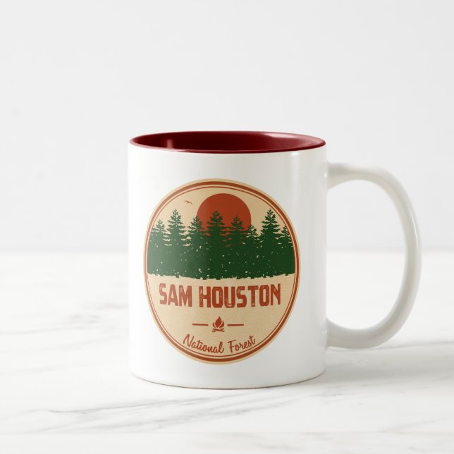 Caneca De Café Em Dois Tons Floresta Nacional Sam Houston (Direita)