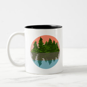 Caneca De Café Em Dois Tons Floresta — Pinheiros