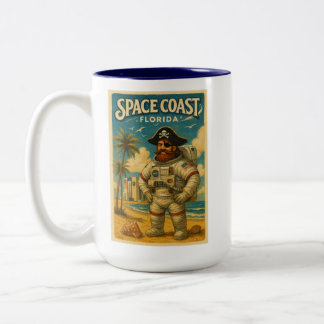 Caneca De Café Em Dois Tons "Flórida astro-pirata"