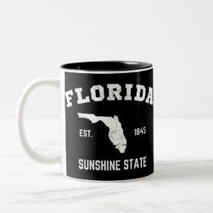 Caneca De Café Em Dois Tons Florida Est 1845 Sunshine State