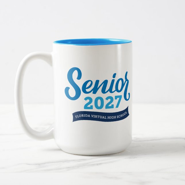 Caneca De Café Em Dois Tons Florida Virtual HS Senior 2027 (Esquerda)