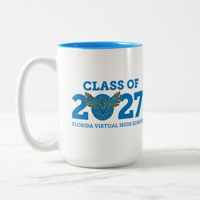 Caneca De Café Em Dois Tons Florida Virtual HS Turma de 2027 (Esquerda)