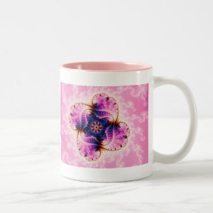 Caneca De Café Em Dois Tons Florivet - arte do Fractal
