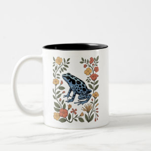 Caneca De Café Em Dois Tons Florzinha Bonita Sapo Veneno Azul  Sapo Amante de 