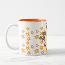 Caneca De Café Em Dois Tons Flower Ghost