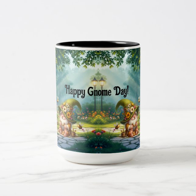 Caneca De Café Em Dois Tons Flower Gnome Cerâmica (Centro)