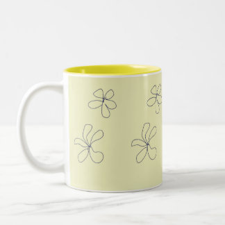 Caneca De Café Em Dois Tons flower mug