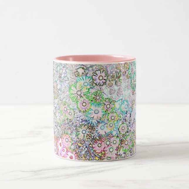 Caneca De Café Em Dois Tons Flower power (Centro)