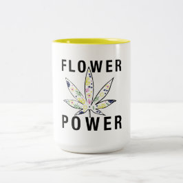 Caneca De Café Em Dois Tons Flower power