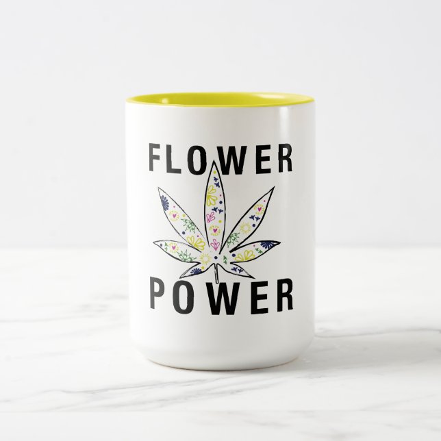 Caneca De Café Em Dois Tons Flower power (Centro)