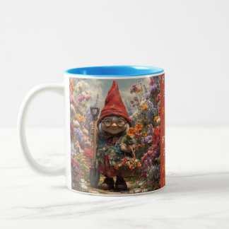 Caneca De Café Em Dois Tons Flower Power Lady Gnome Mug
