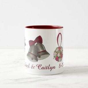 Caneca De Café Em Dois Tons Flowers Arco Tie Personalizado Mug