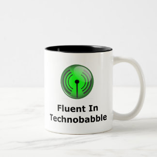 Caneca De Café Em Dois Tons Fluente em Technobabble