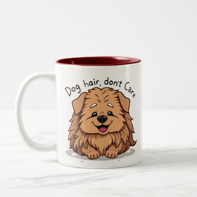 Caneca De Café Em Dois Tons Fluffy Dog (Esquerda)
