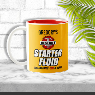 Caneca De Café Em Dois Tons Fluido de Inicialização Personalizado Divertido
