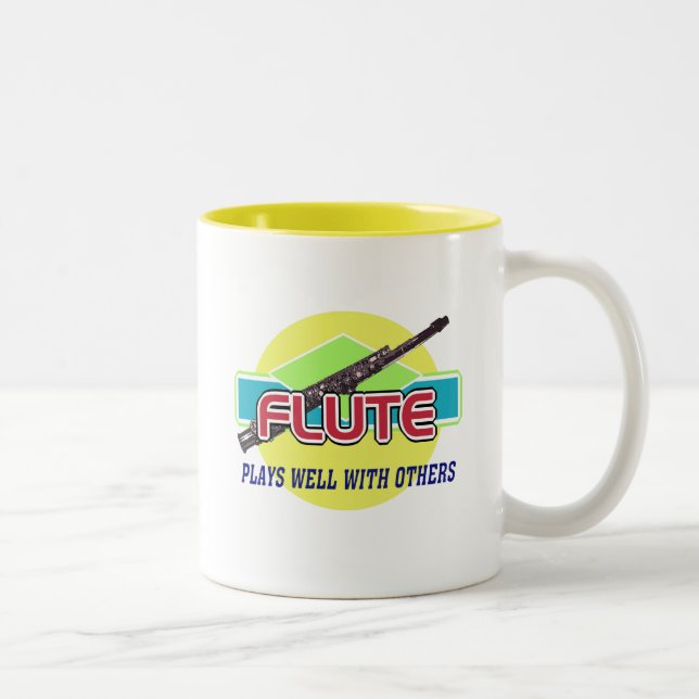 Caneca De Café Em Dois Tons Flute Reproduz Bem (Direita)