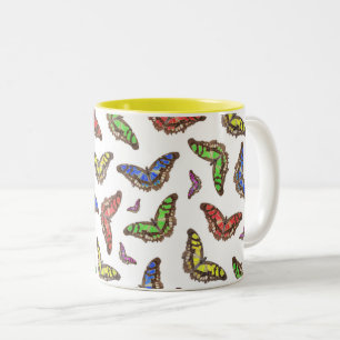 Caneca De Café Em Dois Tons Flutterbys