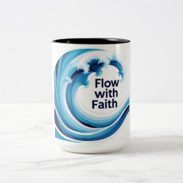 Caneca De Café Em Dois Tons Fluxo com fé