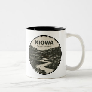 Caneca De Café Em Dois Tons Fluxo de Grasslands Nacionais Kiowa
