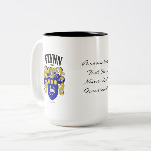 Caneca De Café Em Dois Tons Flynn Family Crest, Tradução e Significado