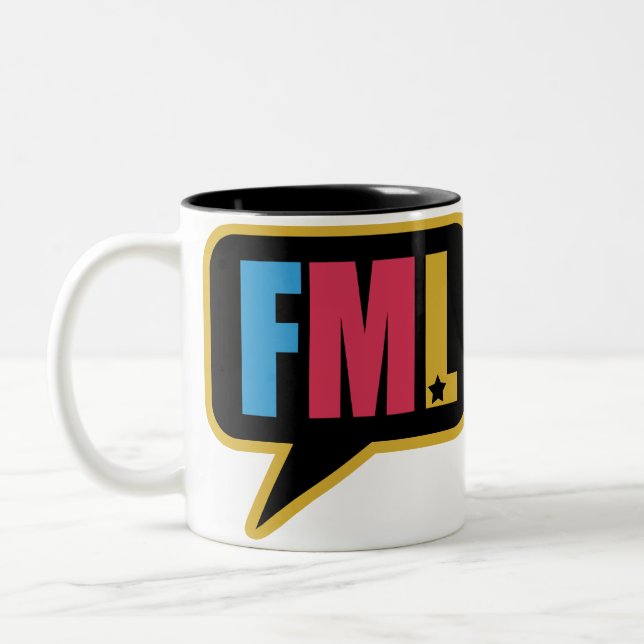 Caneca De Café Em Dois Tons FML (caneca) (Esquerda)