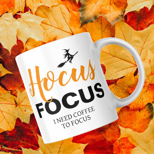 Caneca De Café Em Dois Tons Foco Halloween, Preciso De Café Para Focar