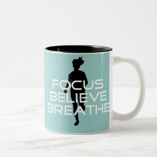 Caneca De Café Em Dois Tons Focu Acredite em Breathe