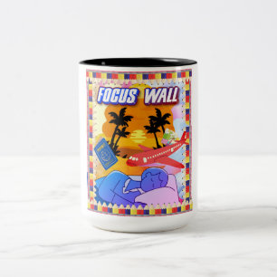 Caneca De Café Em Dois Tons Focus Wall Mug
