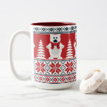 Caneca De Café Em Dois Tons Fofo e Moderno Christma Snowman Knited<br><div class="desc">Trendy,  designs de um tipo,  moda e Natal moderno Snowman tricotou Mugs,  meias,  t-shirts,  camisas de suor e muito mais. Embarque neste evento importantíssimo com seus entes queridos e amigos e desfrute de uma de nossas Designs de Natal Feliz para um Feliz Natal</div>