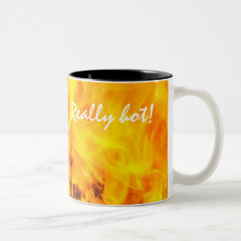 Caneca De Café Em Dois Tons Fogo e chamas