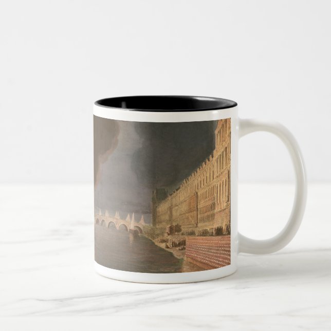 Caneca De Café Em Dois Tons Fogos-de-artifício no Seine (Direita)