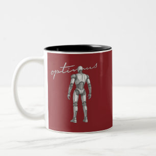 Caneca De Café Em Dois Tons Foguete Espacial Futurístico Profundo Missão Esp