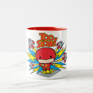 Caneca De Café Em Dois Tons Foguetes Incríveis do Chibi Flash