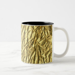 Caneca De Café Em Dois Tons Folha de ouro brilhante