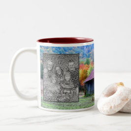Caneca De Café Em Dois Tons Folha de outono da Barn de Cigarro Adicione Sua Fo