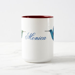 Caneca De Café Em Dois Tons Folha de outono Personalizada