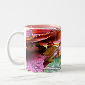 Caneca De Café Em Dois Tons Folhas Automáticas