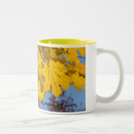 Caneca De Café Em Dois Tons Folhas de outono por TDGallery