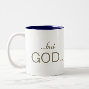Caneca De Café Em Dois Tons Fonte Combo Cristã "...mas DEUS..." Café II