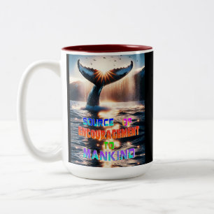 Caneca De Café Em Dois Tons Fonte De Incentivo À Humanidade