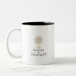 Caneca De Café Em Dois Tons Fonte e Cúpula: Santo Eucarista