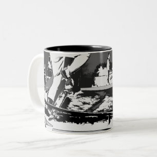 Caneca De Café Em Dois Tons Fora dos trilhos   - skater