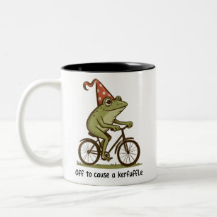 Caneca De Café Em Dois Tons Fora para Causar um Rebuliço Sapo Sarcástico Engra