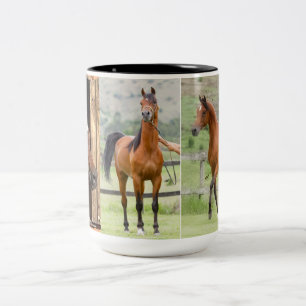 Caneca De Café Em Dois Tons Força, Coragem e Poder