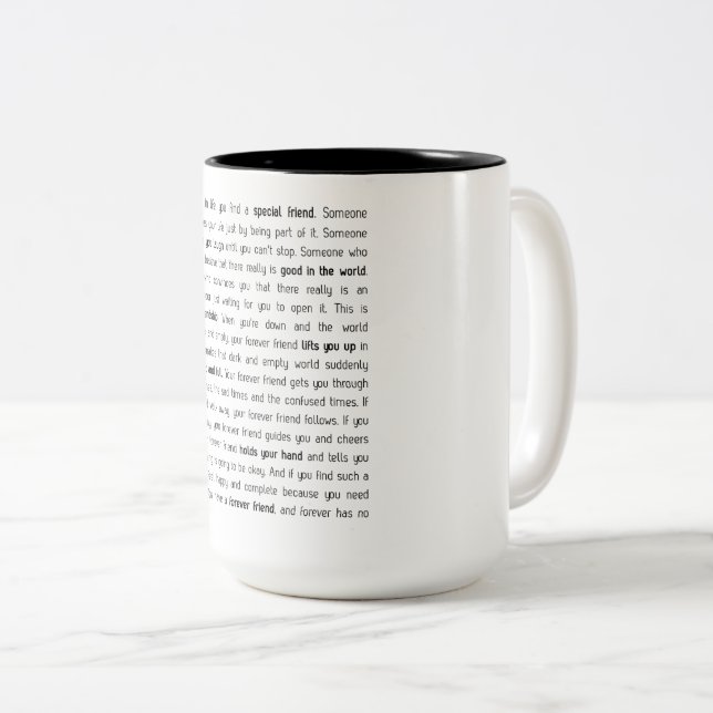 Caneca De Café Em Dois Tons Forever has no end (Frente Esquerda)