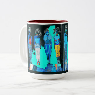 Caneca De Café Em Dois Tons Forma inversa